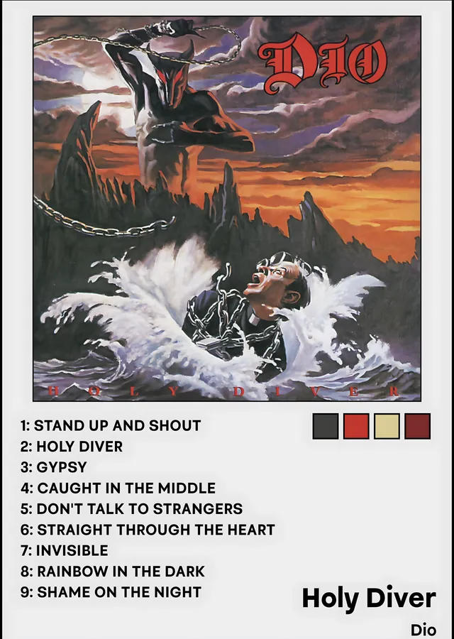 Holy Diver Şarkı Listesi metal tablo