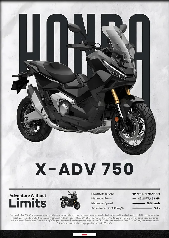 Honda X-ADV 750 metal tablo