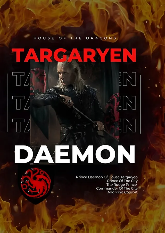 House of the Dragon - Alevler İçinde Daemon metal tablo