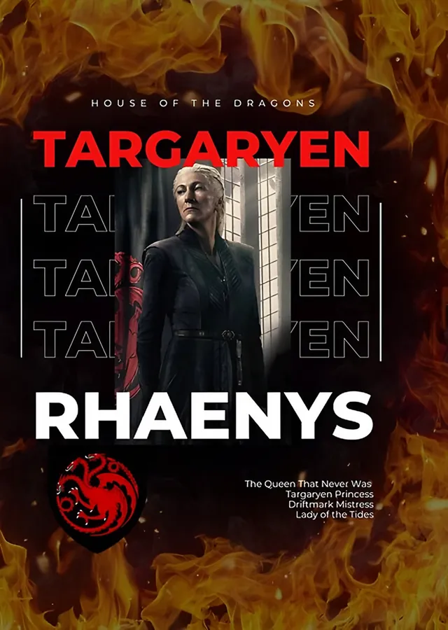 House of the Dragon - Rhaenys Targaryen metal tablo