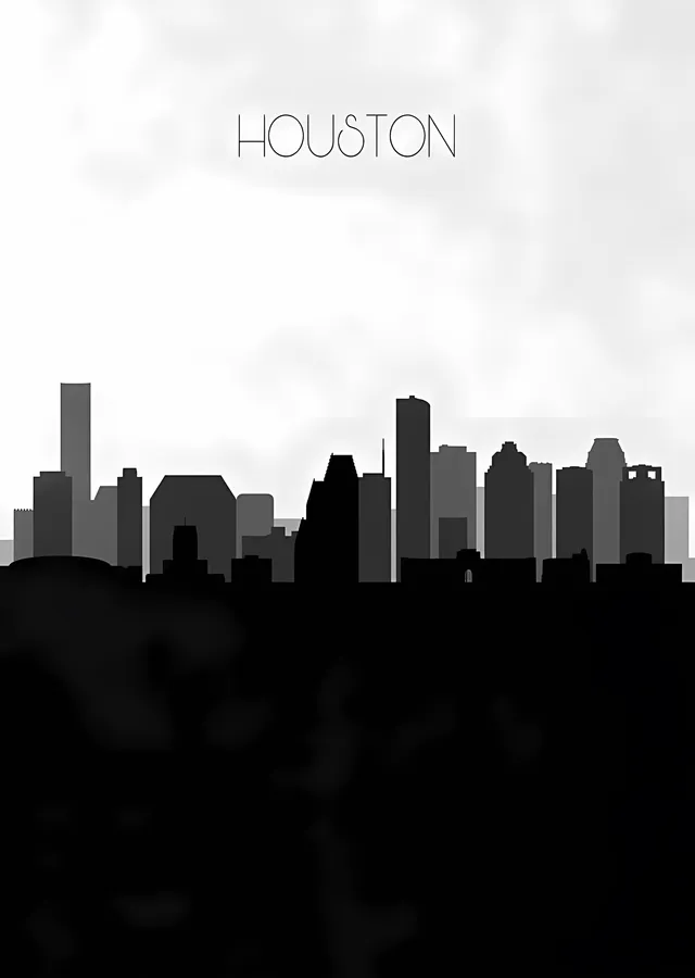 Houston Silueti II metal tablo