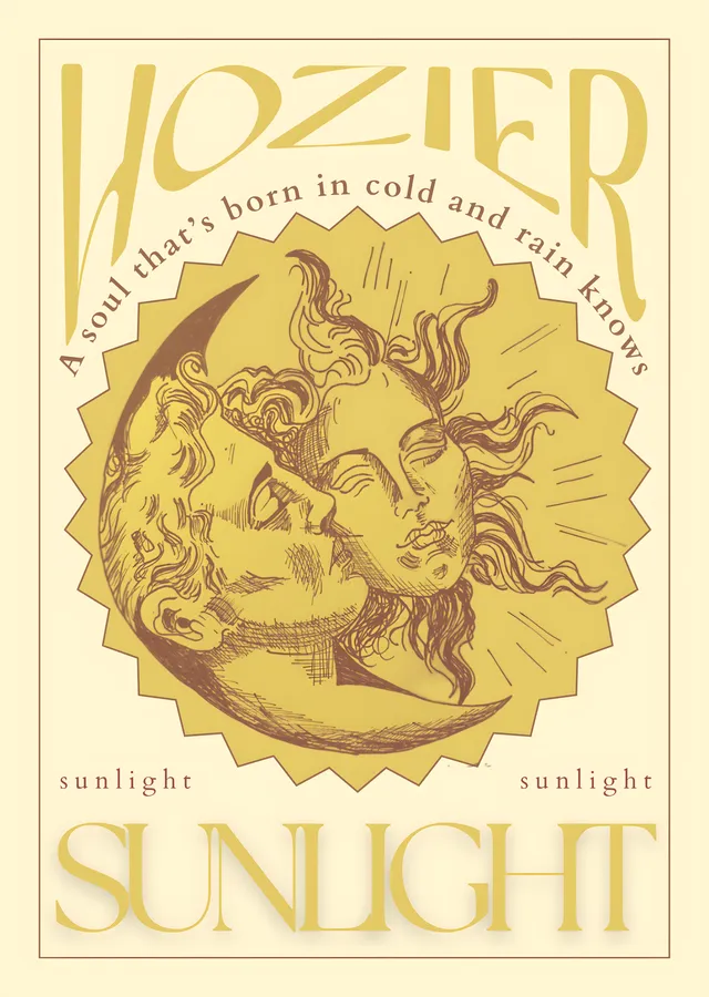 Hozier - Sunlight metal tablo