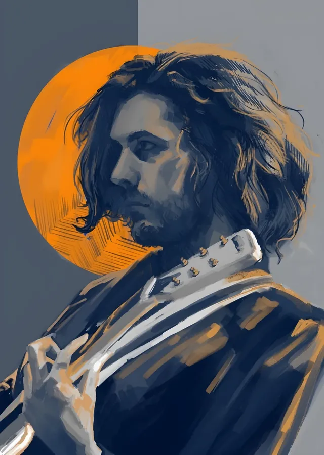 Hozier - Turuncu Ay metal tablo