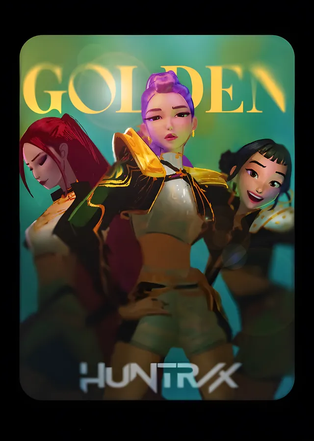 Huntrix - Golden metal tablo