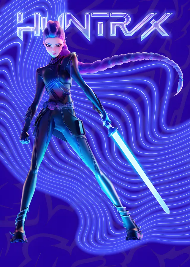 Huntrix - Rumi Neon metal tablo