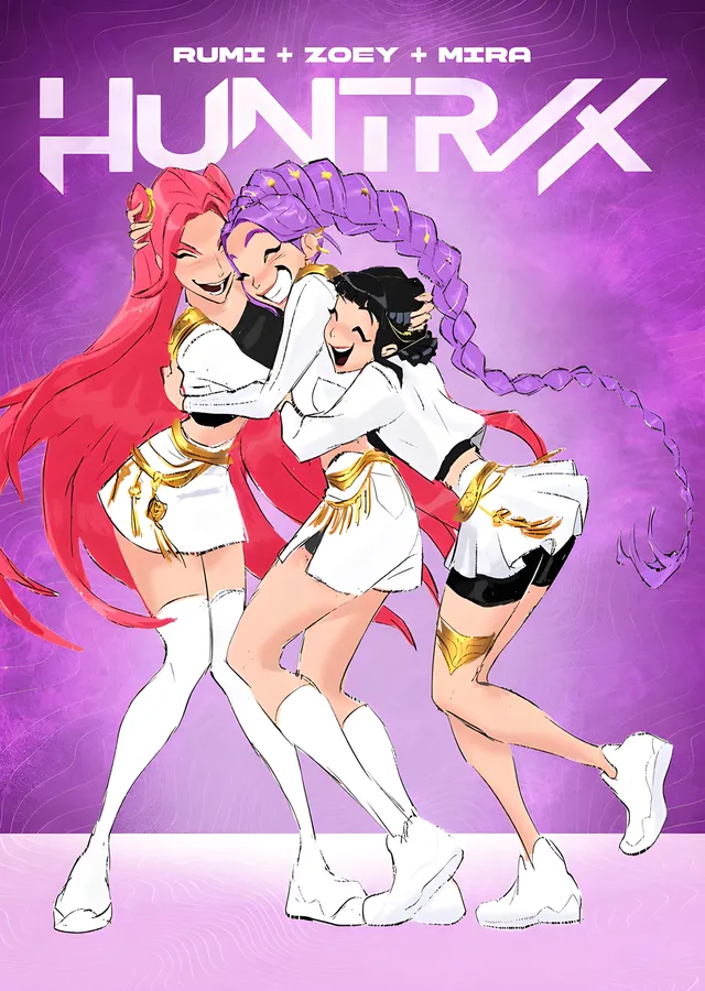 Huntrix - Sarılma metal tablo