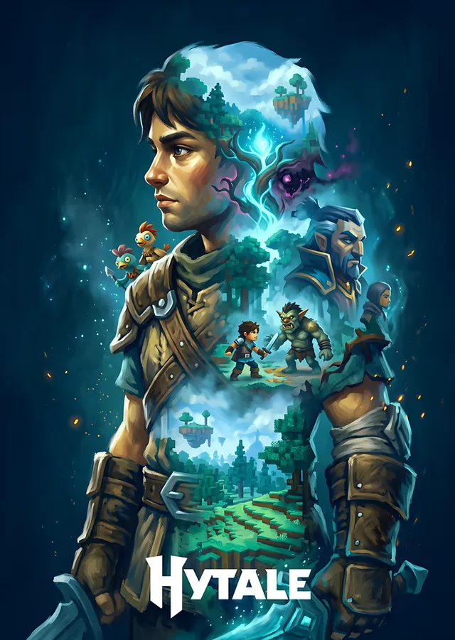 Hytale: Profilin İçinde Yeşil Vadi metal tablo