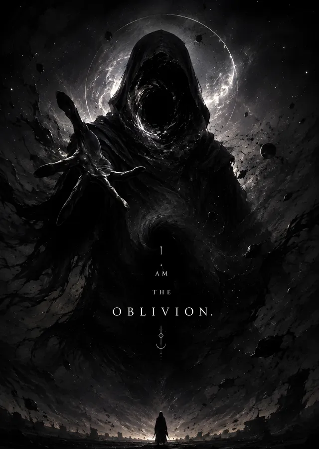 I Am the Oblivion: Kukuletalı Dev metal tablo