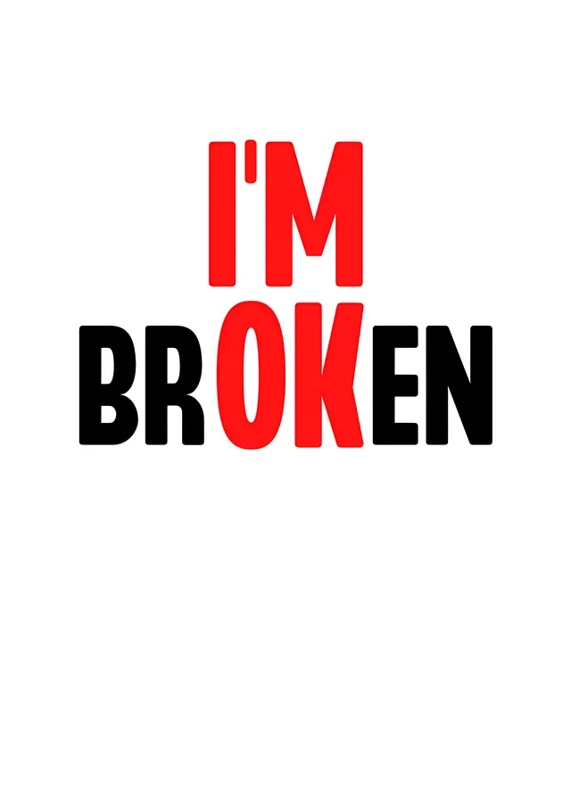 I'm Broken - Tipografi metal tablo