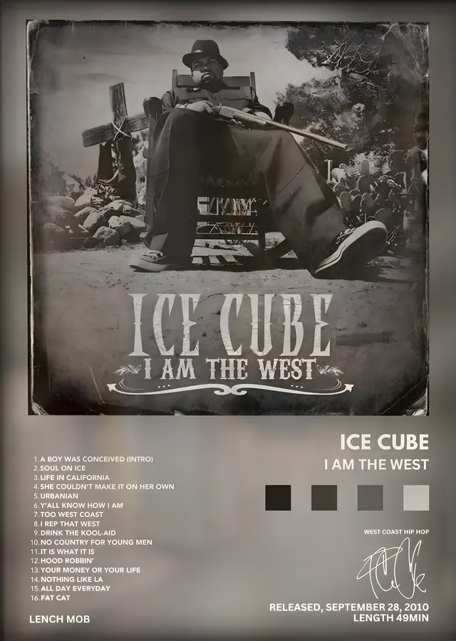 Ice Cube: I Am the West metal tablo