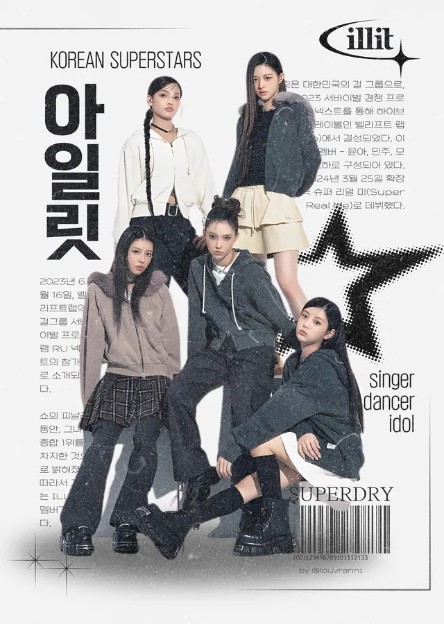 ILLIT: Korean Superstars Editoryali metal tablo