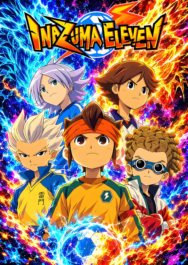 Inazuma Eleven: Alev ve Buzda Beş Portre metal tablo