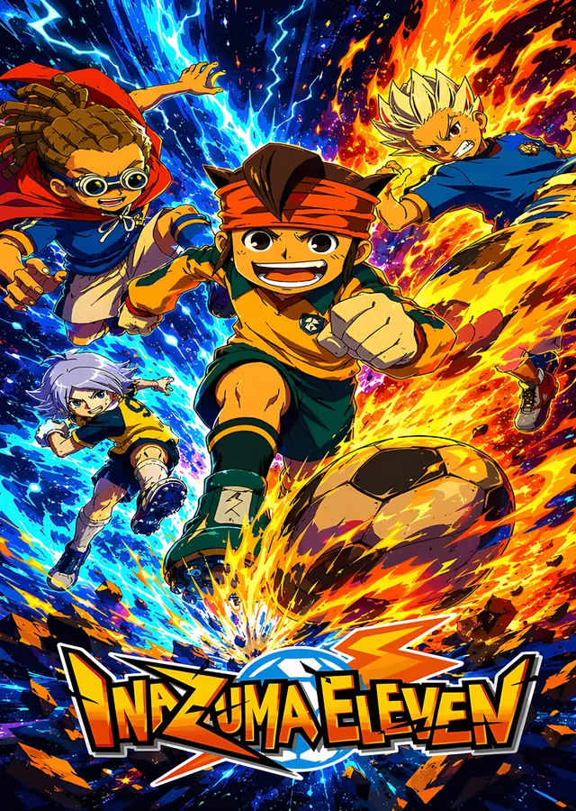 Inazuma Eleven: Alev ve Buzda Şut metal tablo
