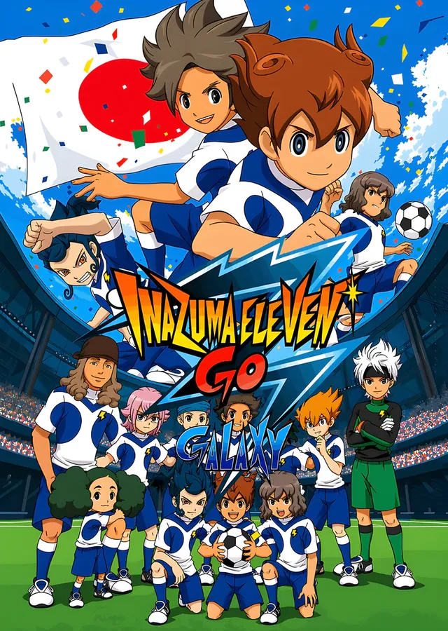 Inazuma Eleven GO Galaxy: Stadyumda Takım metal tablo