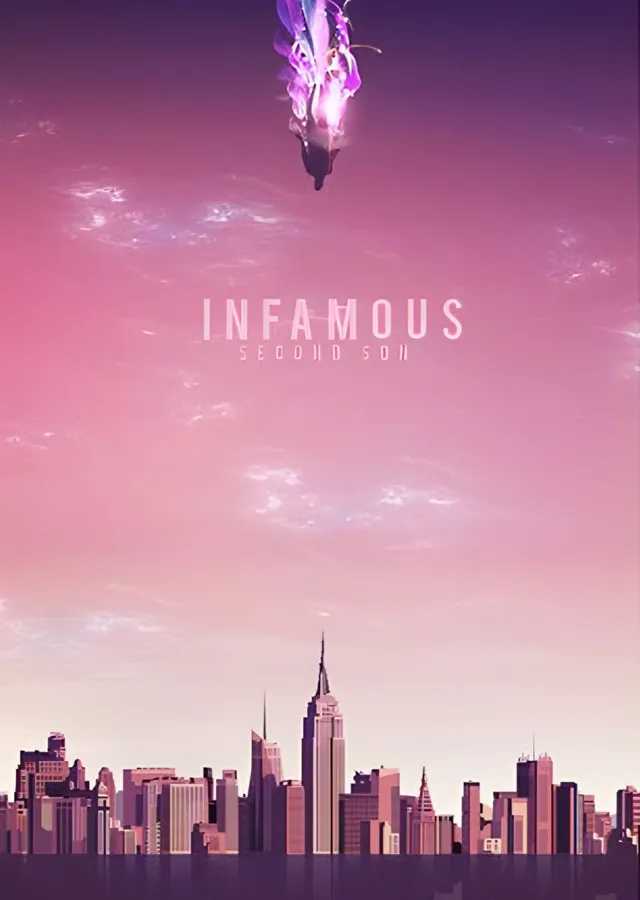 inFAMOUS Second Son: Pembe Gökyüzü metal tablo