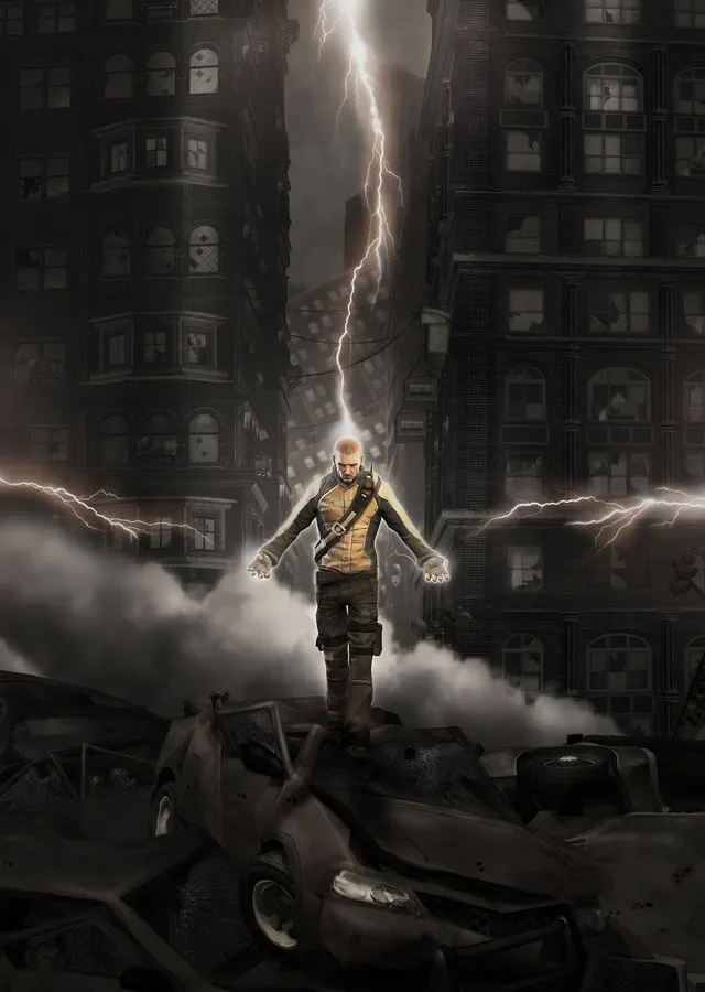 inFAMOUS: Yıkık Şehirde Cole metal tablo