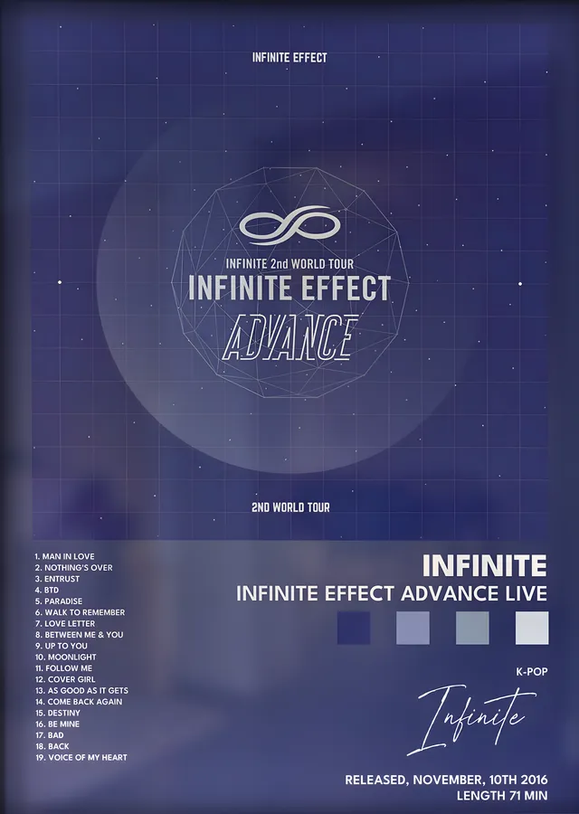 Infinite: Infinite Effect Advance metal tablo