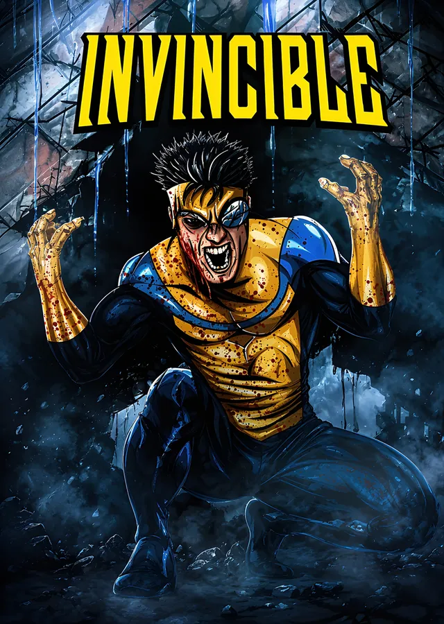 Invincible: Kanlı Yüzle Öfke Anı metal tablo