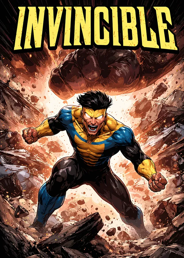 Invincible: Toprak Patlamasında İniş metal tablo