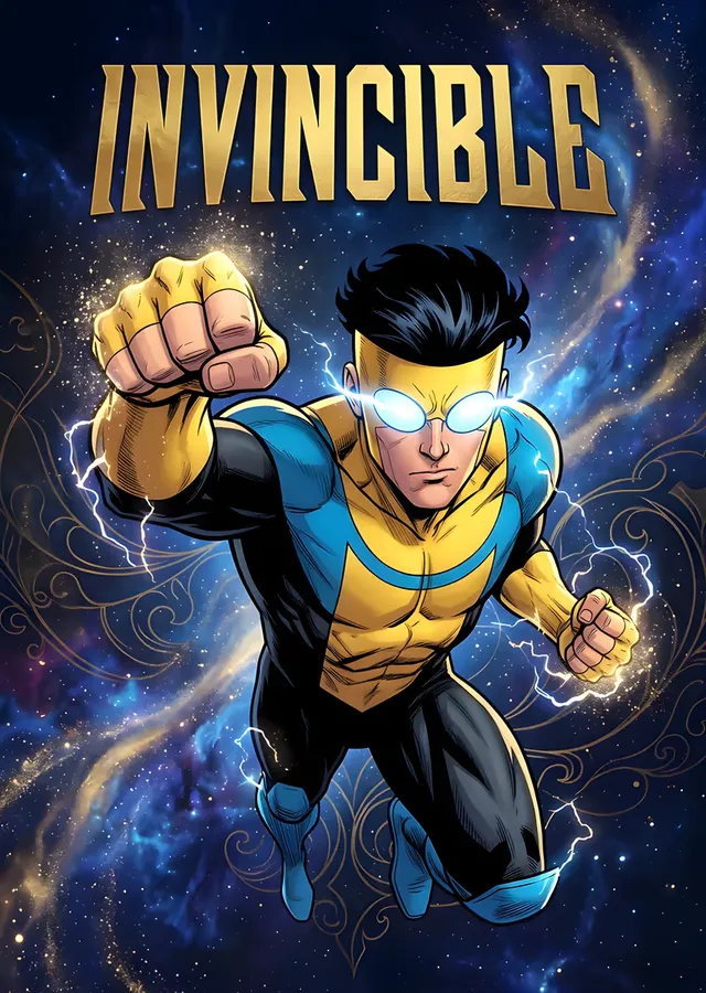 Invincible: Yıldız Girdabında Yumruk metal tablo