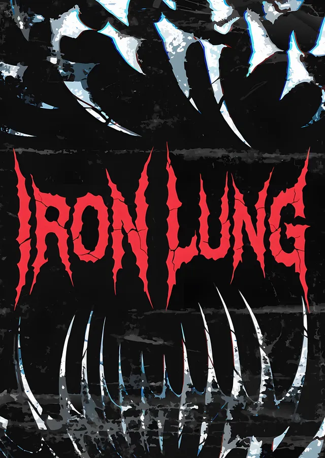 Iron Lung: Kaburga Kafesinde Kızıl Yazı metal tablo