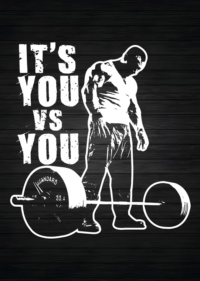 It's You vs You - Halter metal tablo