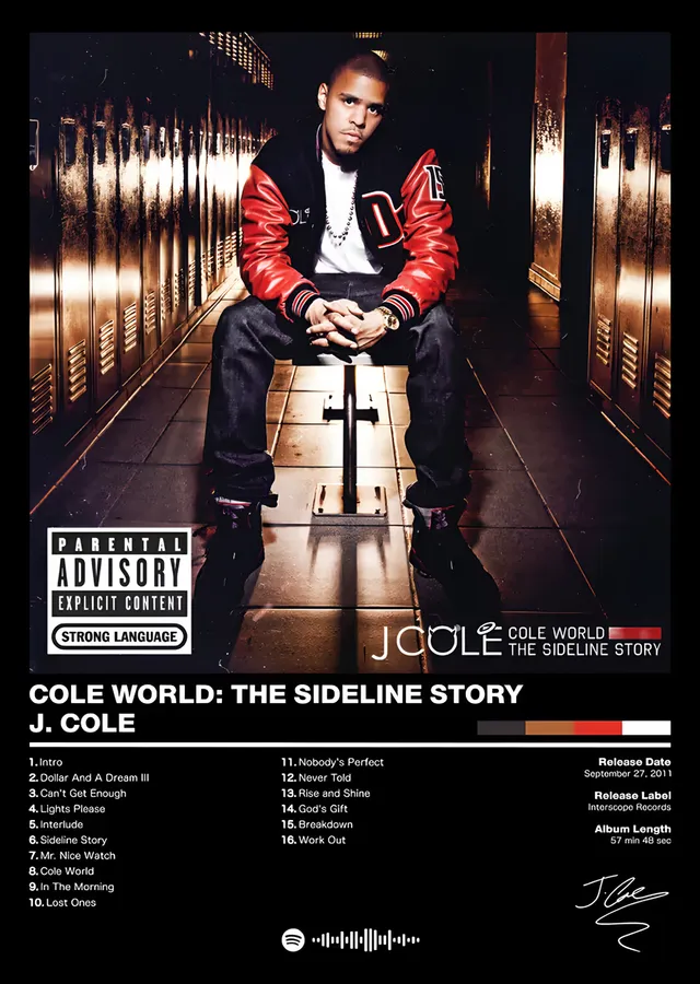 J. Cole - Cole World: The Sideline Story metal tablo