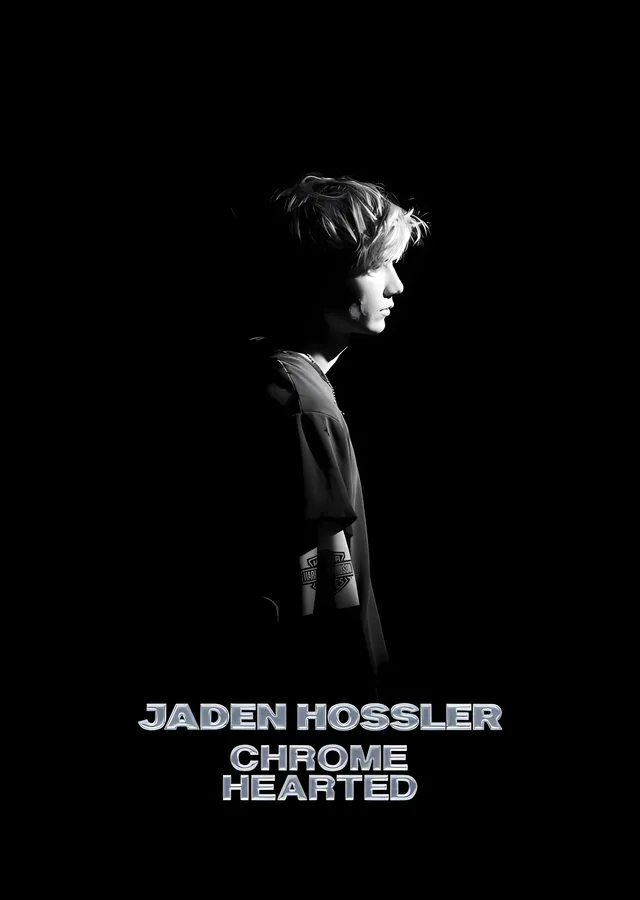 Jaden Hossler: Chrome Hearted metal tablo