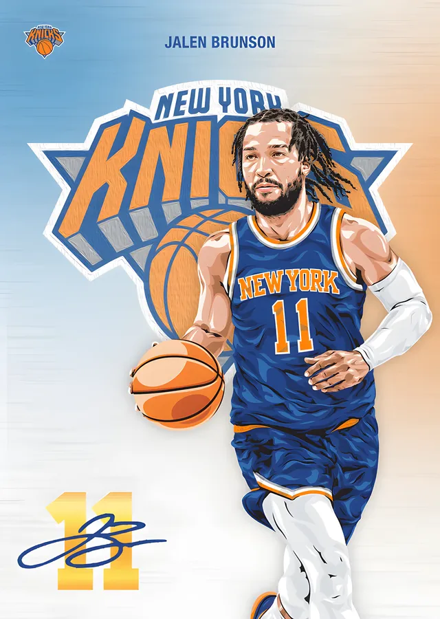Jalen Brunson - Knicks Çizimi metal tablo