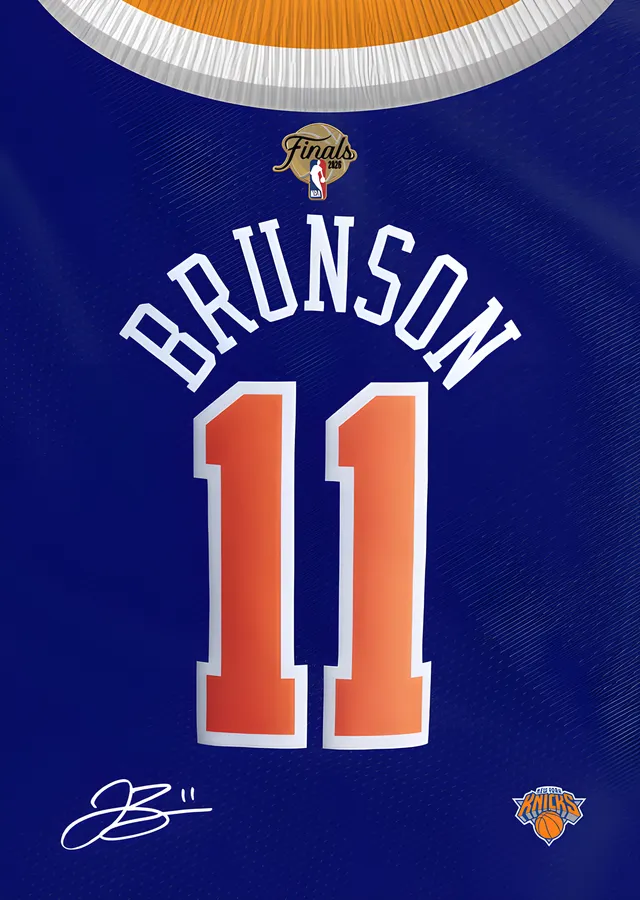 Jalen Brunson - Knicks Forması metal tablo