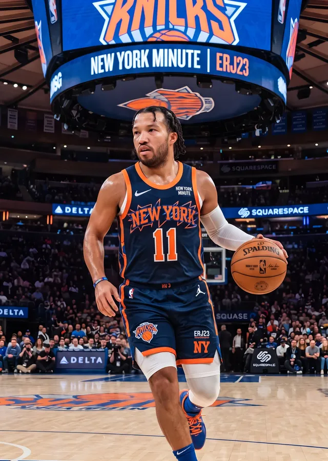 Jalen Brunson: Madison Square Garden metal tablo
