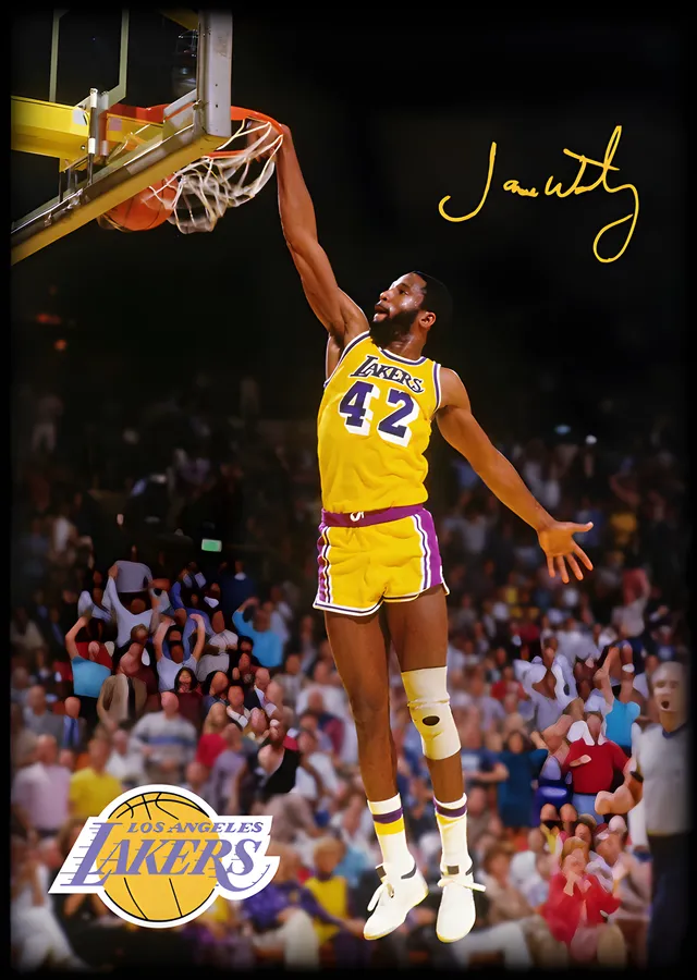 James Worthy - Los Angeles Lakers metal tablo