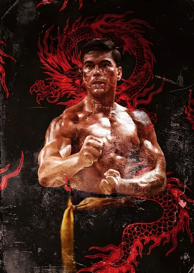 Jean-Claude Van Damme: Kızıl Ejderha metal tablo