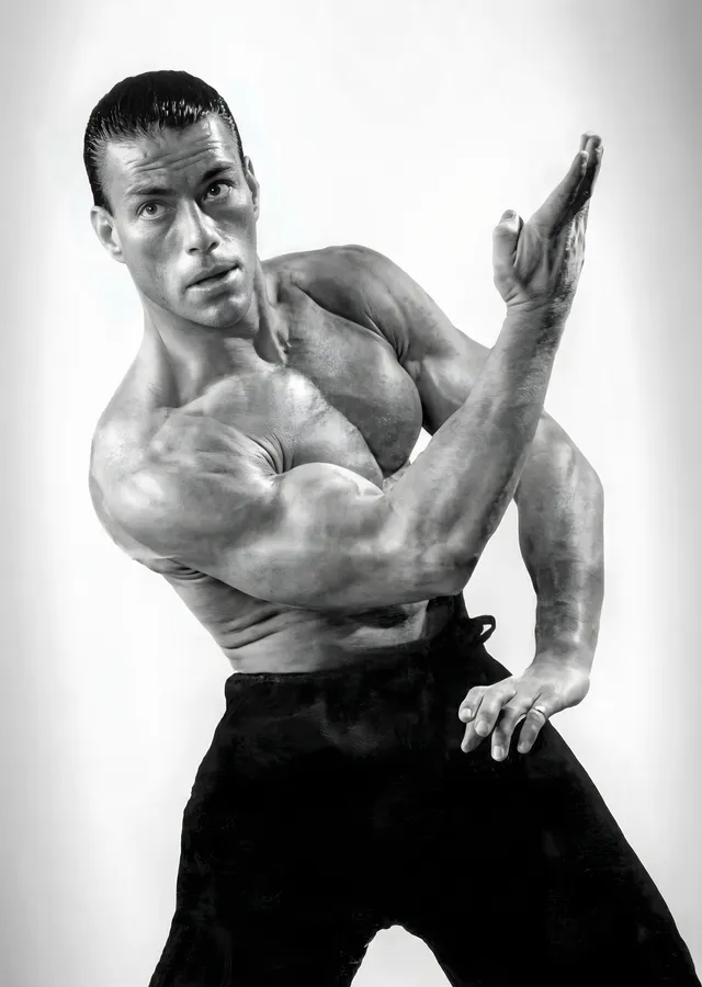 Jean-Claude Van Damme: Klasik Dövüş Pozu metal tablo