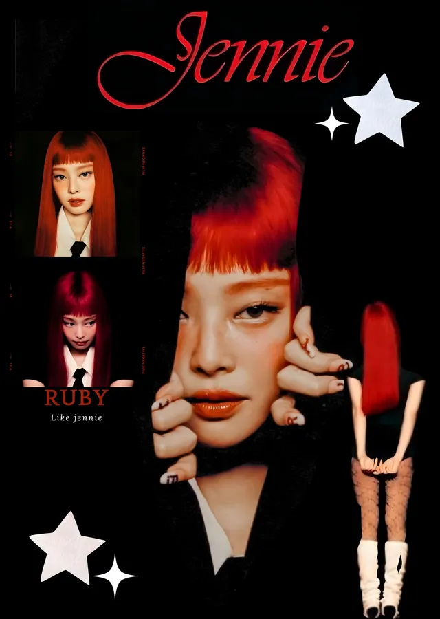 Jennie - Ruby Kolajı metal tablo