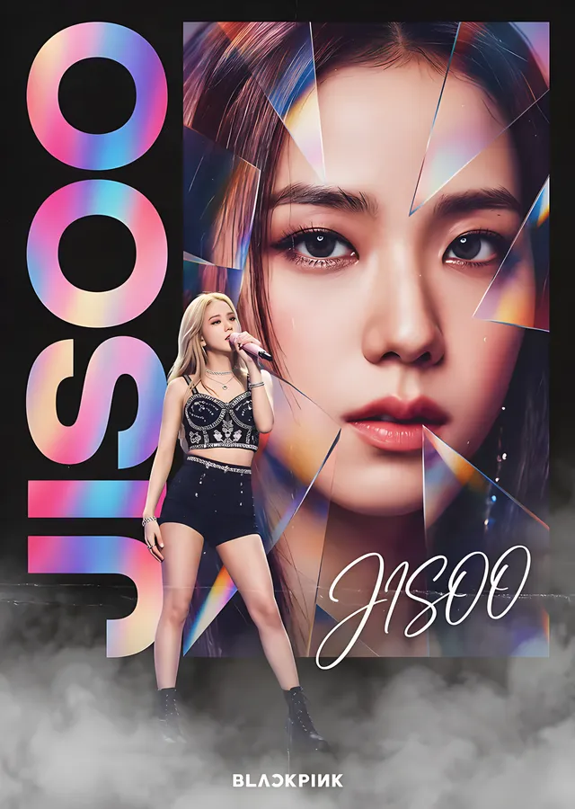 Jisoo - Prizma Kolaj metal tablo