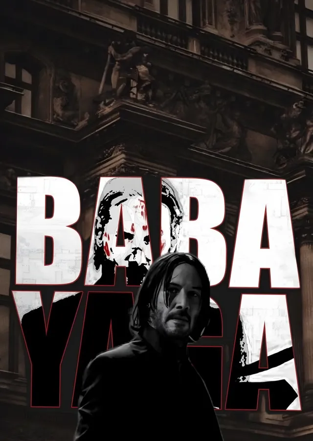 John Wick: Continental Önünde Baba Yaga metal tablo