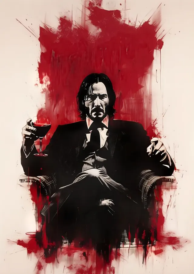 John Wick: Kırmızı Tahtta metal tablo