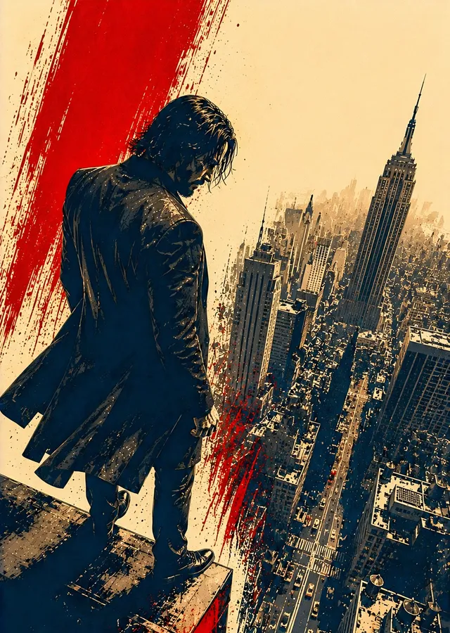 John Wick: New York Çatısında metal tablo