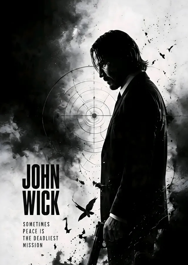 John Wick: Sometimes Peace Is the Deadliest Mission metal tablo