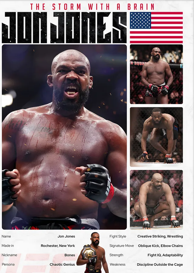 Jon Jones Chaotic Genius metal tablo