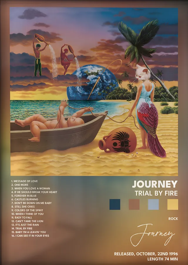 Journey: Trial by Fire metal tablo