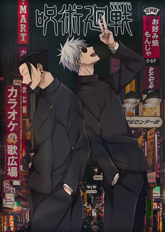 Jujutsu Kaisen: Gojo ve Geto metal tablo
