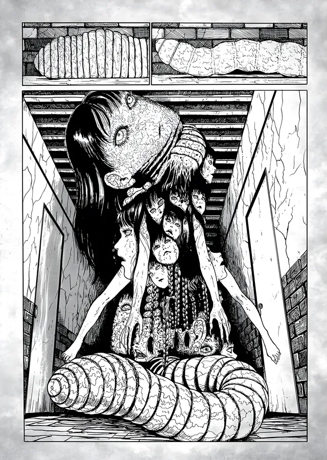 Junji Ito - Çok Başlı Dehşet metal tablo