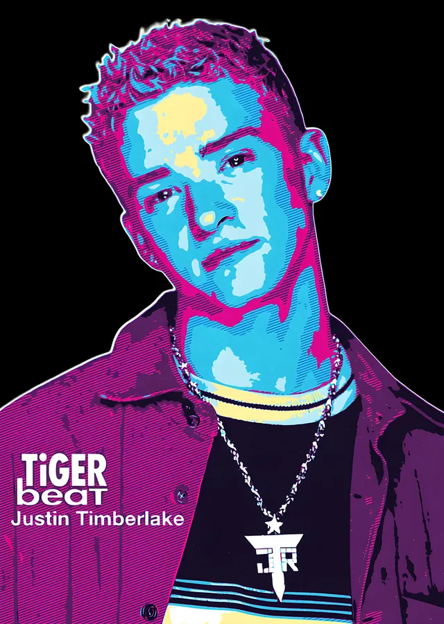 Justin Timberlake - Tiger Beat metal tablo
