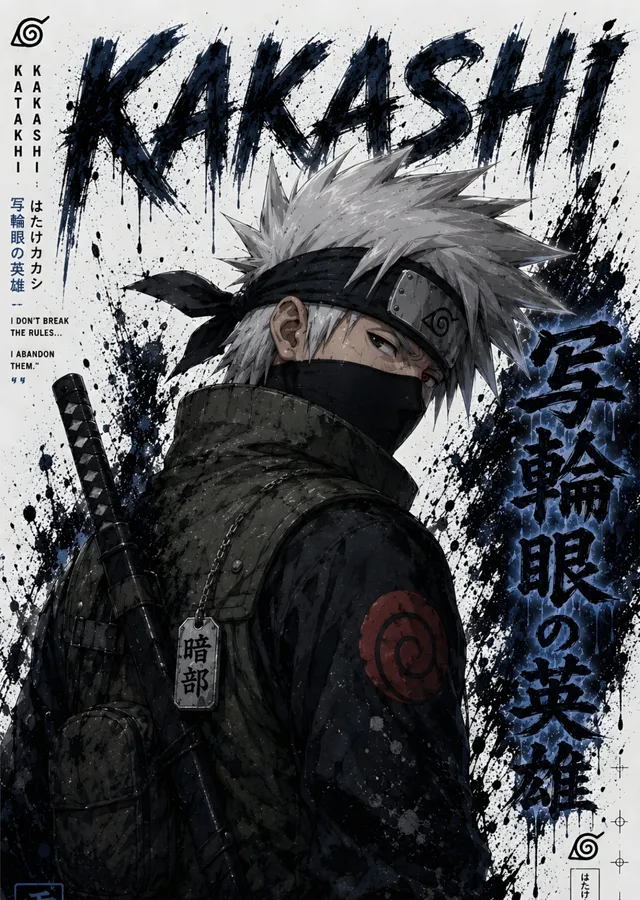 Kakashi Hatake - Sharingan Kahramanı metal tablo
