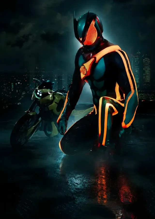 Kamen Rider Gece Motoru metal tablo