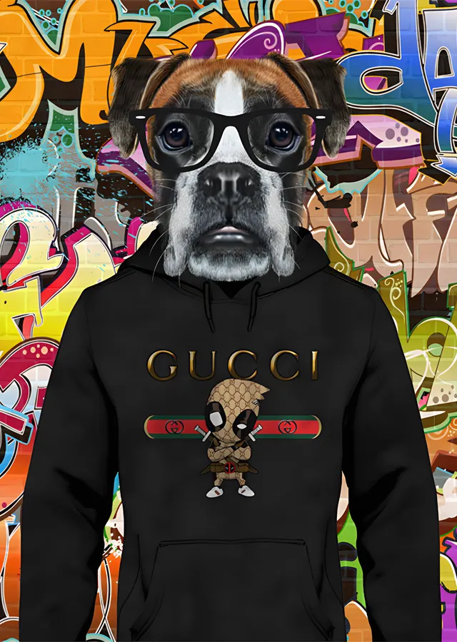 Kapüşonlu Boxer - Grafitili Duvar metal tablo