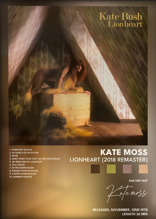 Kate Bush: Lionheart (2018 Remaster) metal tablo