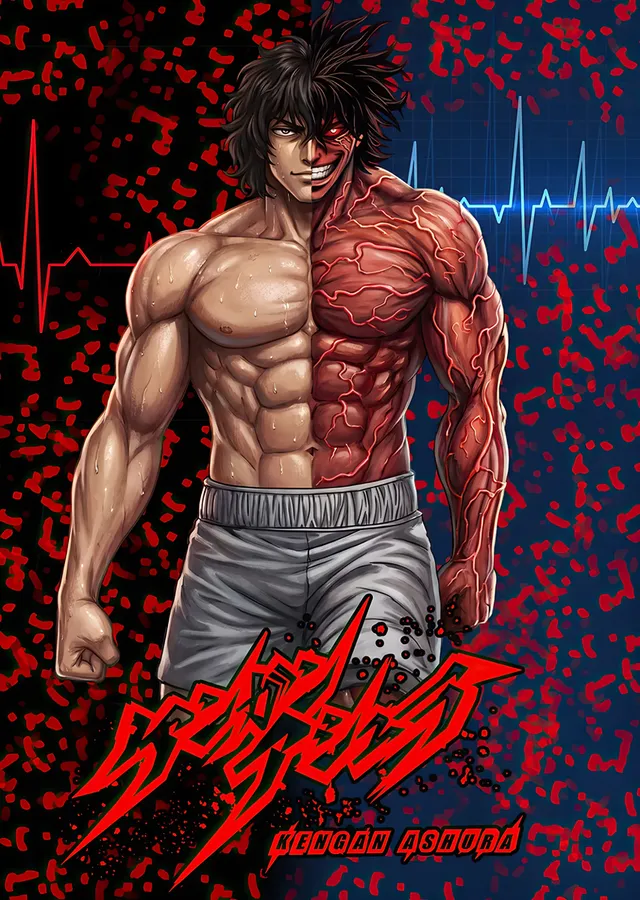 Kengan Ashura: Ohma Tokita'nın Kas Anatomisi metal tablo